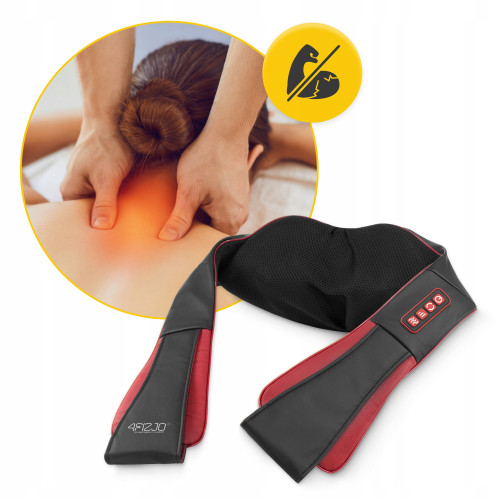 Массажная подушка  4FIZJO Shiatsu Pro+ для шеи и спины Black/Red - фото №4
